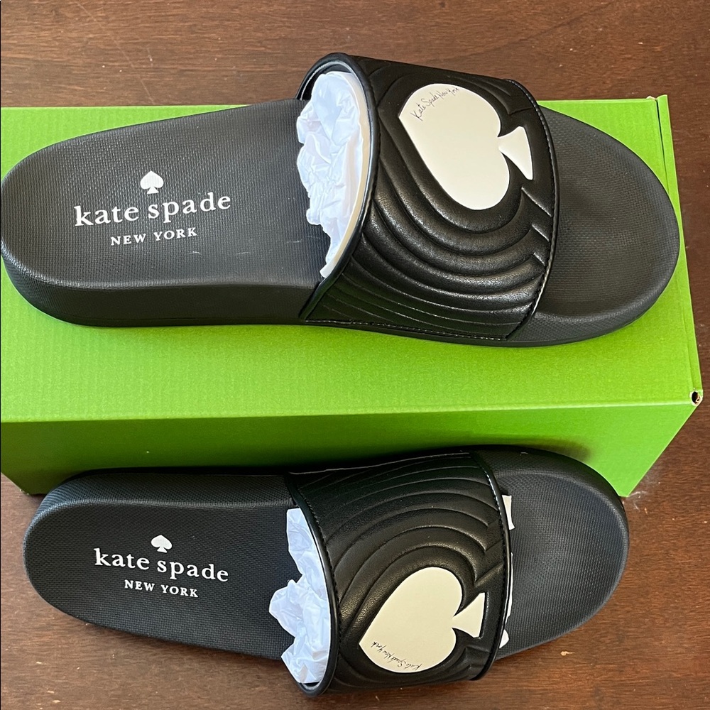 Kate Spade Splash Pool Slide Smooth Leather